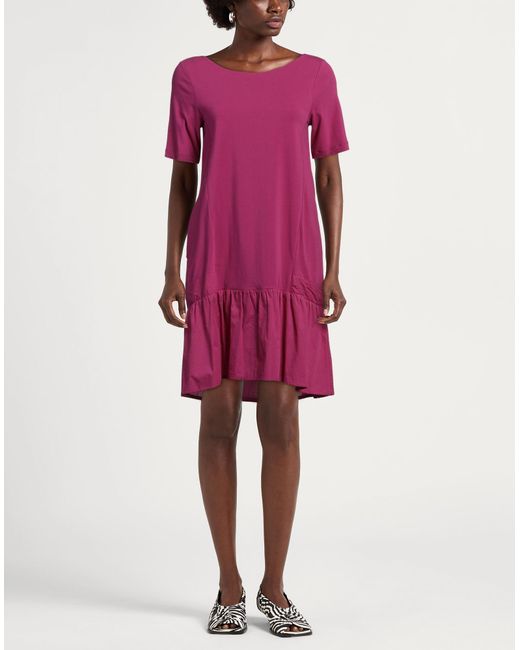 Alpha Studio Pink Mini Dress Cotton, Elastane