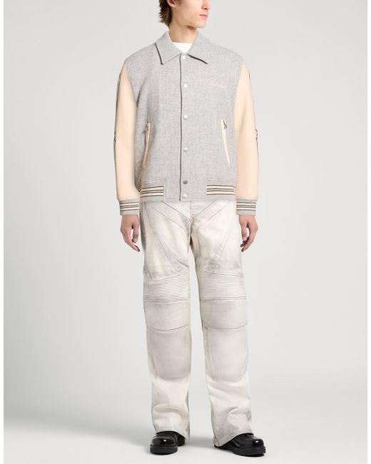 Amiri White Light Jacket Wool, Polyamide, Leather for men