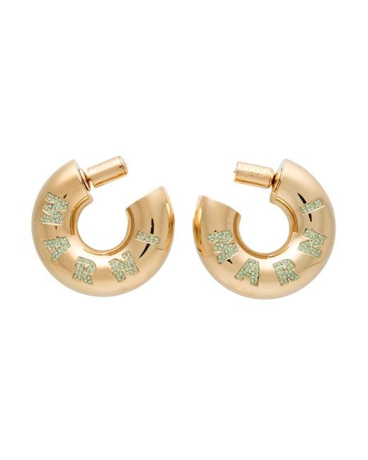 Pendiente Marni de color Metallic