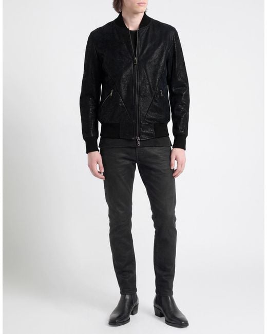 Giorgio Brato Black Jacket Leather for men