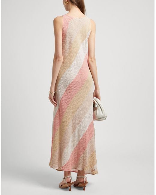 MASSCOB Maxi Dress Linen, Polyamide in Pink | Lyst UK