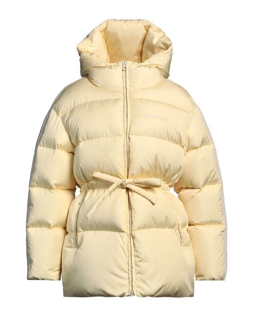 Palm Angels Natural Gefütterte Jacke Mit Streifen