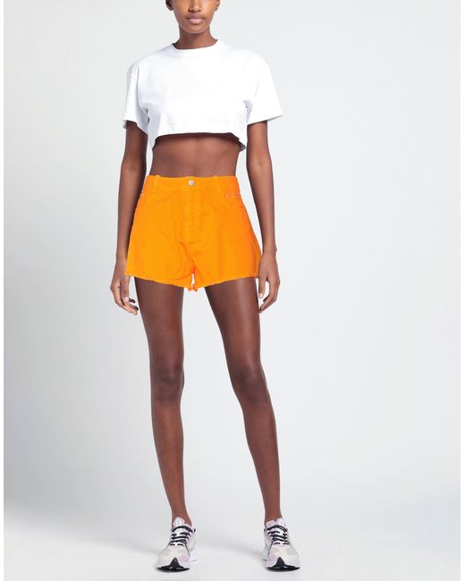 KENZO Orange Denim Shorts