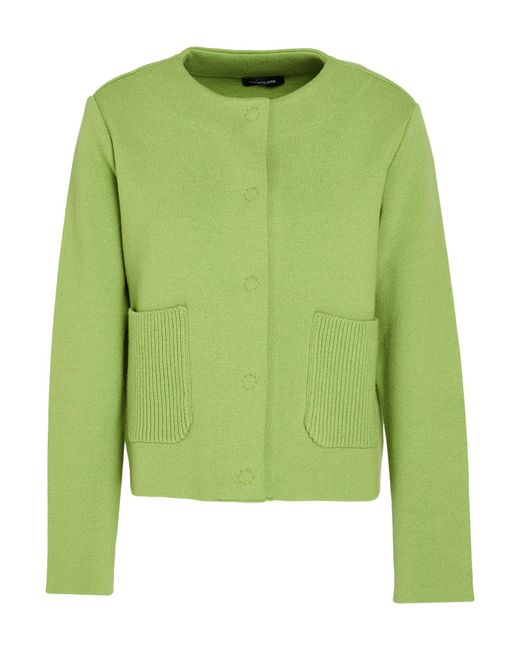 Anneclaire Green Cardigan Virgin Wool, Cashmere, Polyamide, Elastane