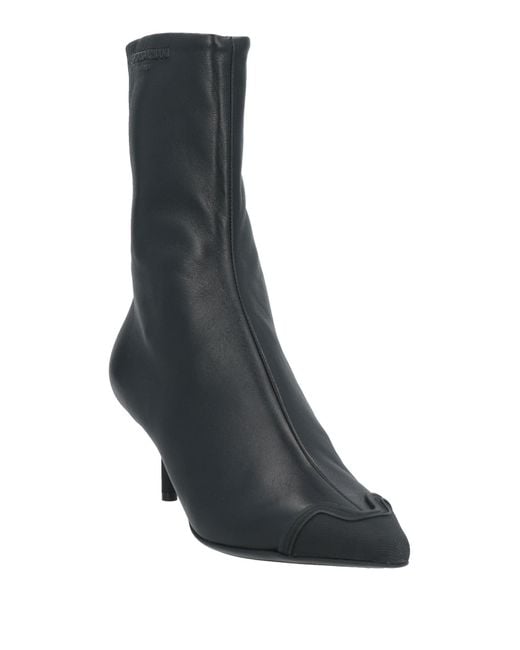 Emporio Armani Black Ankle Boots Leather