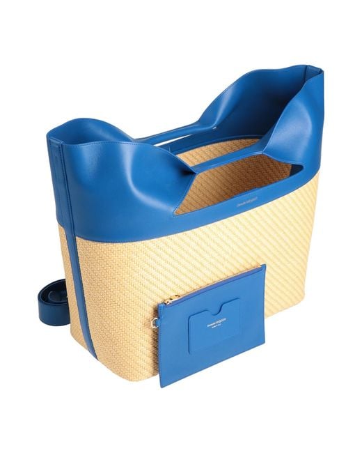 McQueen Blue Handbag Textile Fibers
