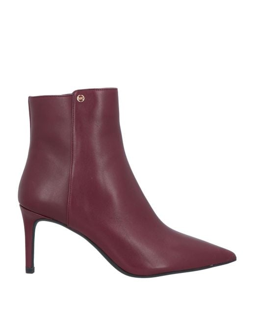Michael kors boots burgundy sale