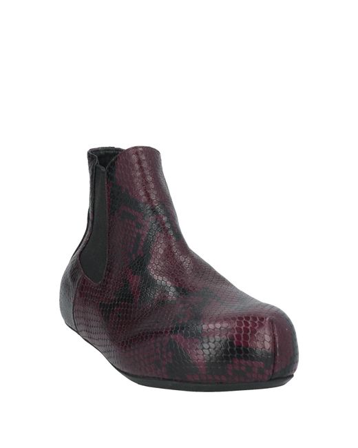 Marni Purple Plum Ankle Boots Leather