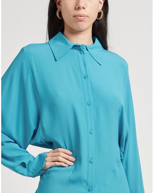 Erika Cavallini Semi Couture Blue Hemd