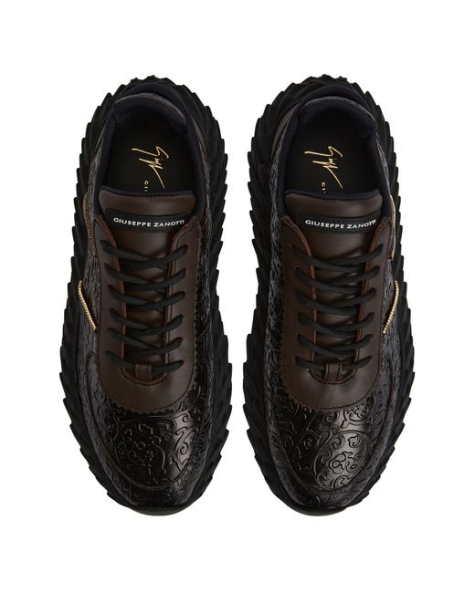 Giuseppe Zanotti Urchin Sneakers aus geprägtem Leder in Black für Herren