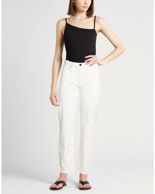 Semicouture White Pants Cotton