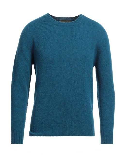 Lanificio Pubblico Blue Bright Sweater Virgin Wool for men
