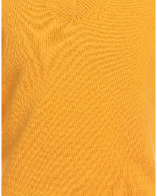 Seven Gauge Orange Marigold Sweater Wool for men