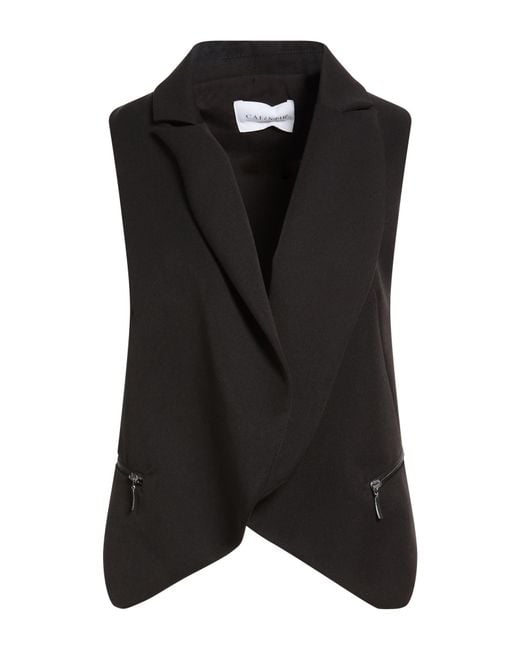 CafeNoir Black Tailored Vests
