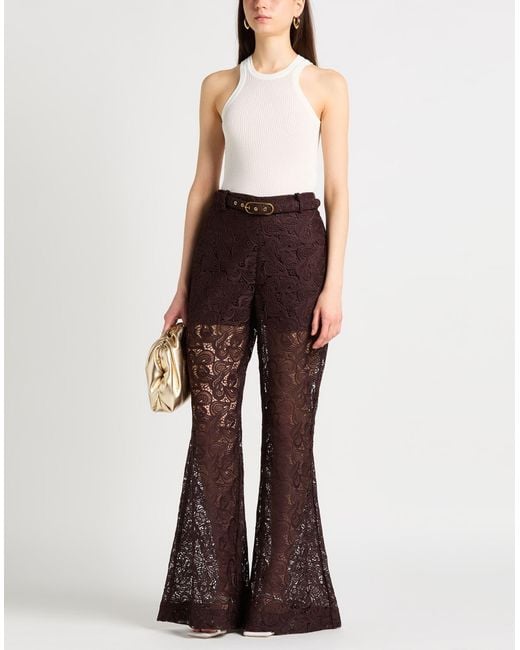 Zimmermann Gray Chocolate Pants Polyester