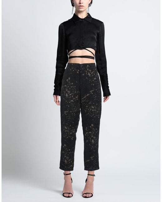 MOOD_ONE Black Pants Polyester, Polyamide