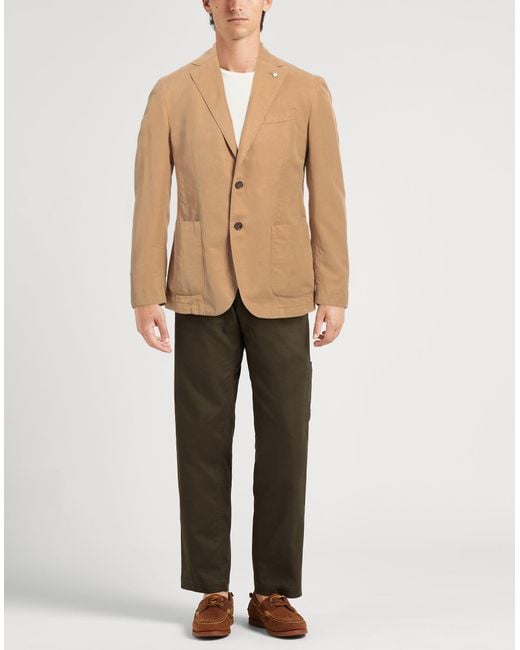 L.b.m. 1911 Natural Blazer Lyocell, Linen, Cotton for men