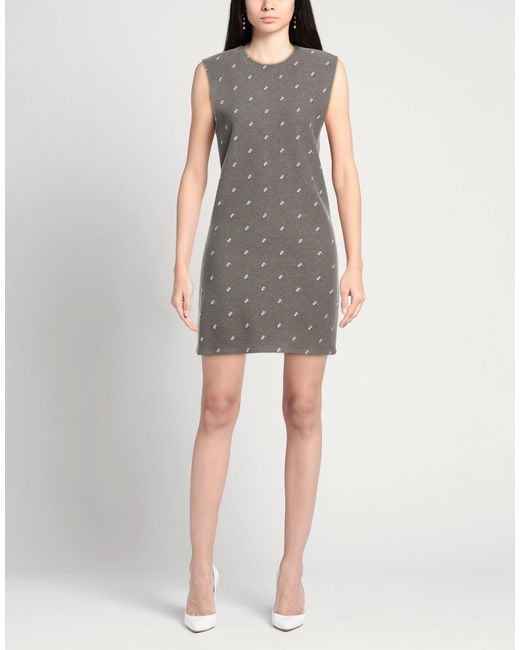 Rier Gray Mini Dress Virgin Wool