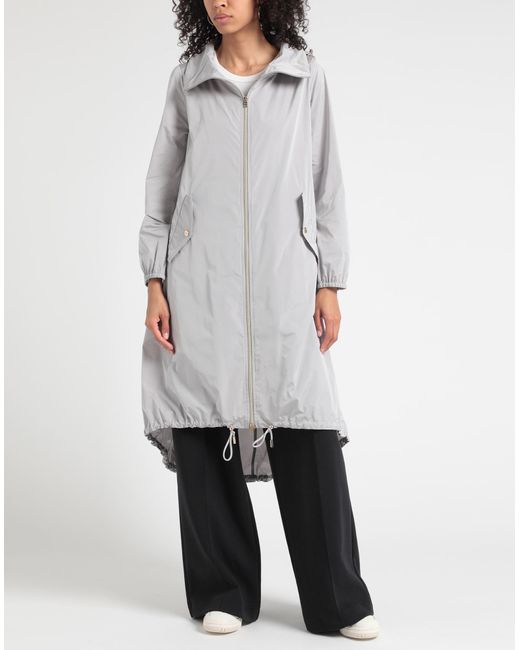 Herno Gray Light Overcoat & Trench Coat Polyester