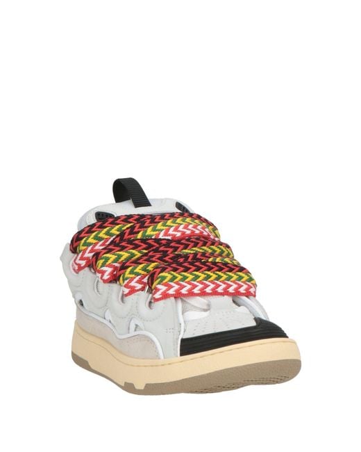 Lanvin Pink Light Sneakers Calfskin, Polyester