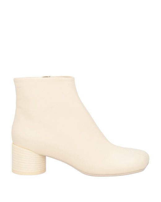 MM6 by Maison Martin Margiela Natural Anatomic Leather Zip Ankle Boots