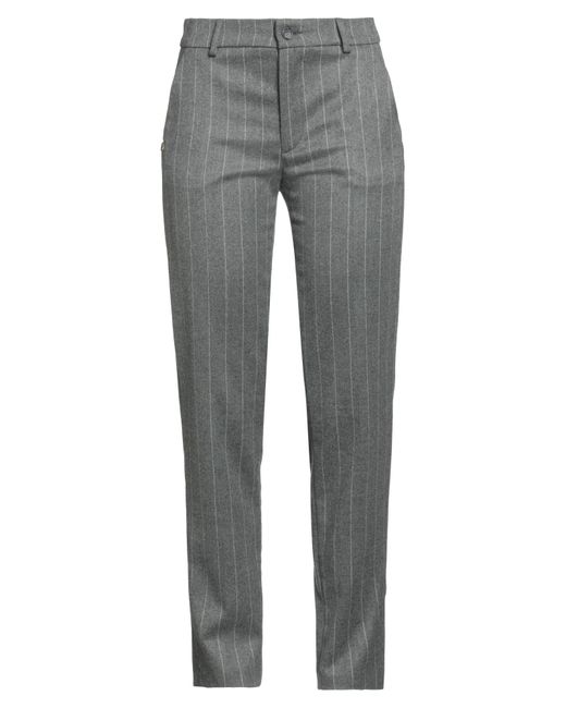 Manila Grace Gray Pants Polyester, Viscose, Elastane