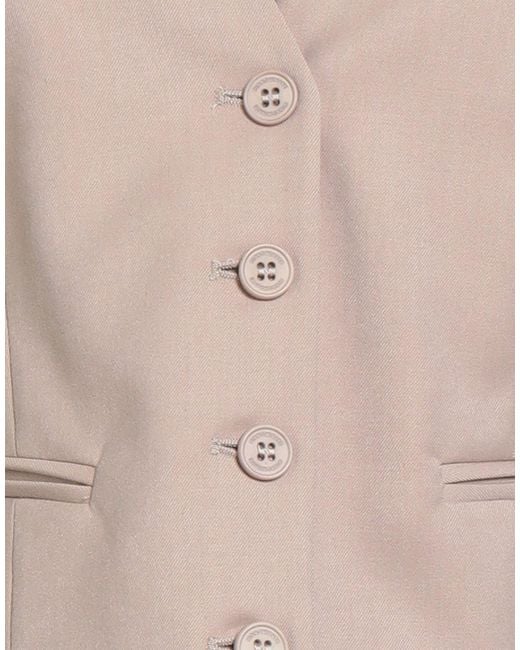 hinnominate Natural Tailored Vest Polyester, Viscose, Elastane