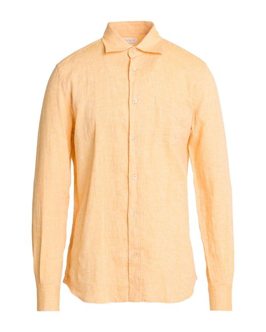Glanshirt Orange Shirt Linen for men