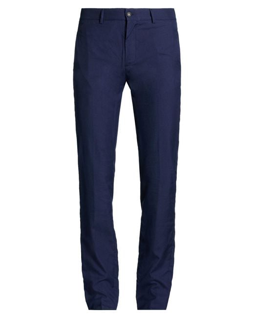 Massimo Alba Blue Midnight Pants Cotton, Silk, Virgin Wool for men