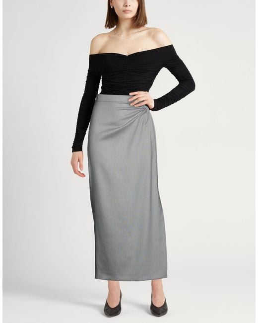 Max Mara Gray Maxi Skirt