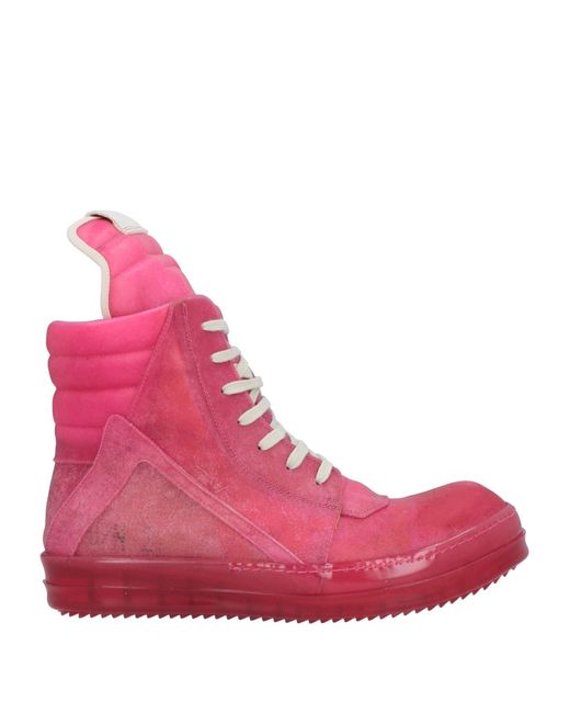 Rick Owens Pink Geobasket High-top Sneakers for men