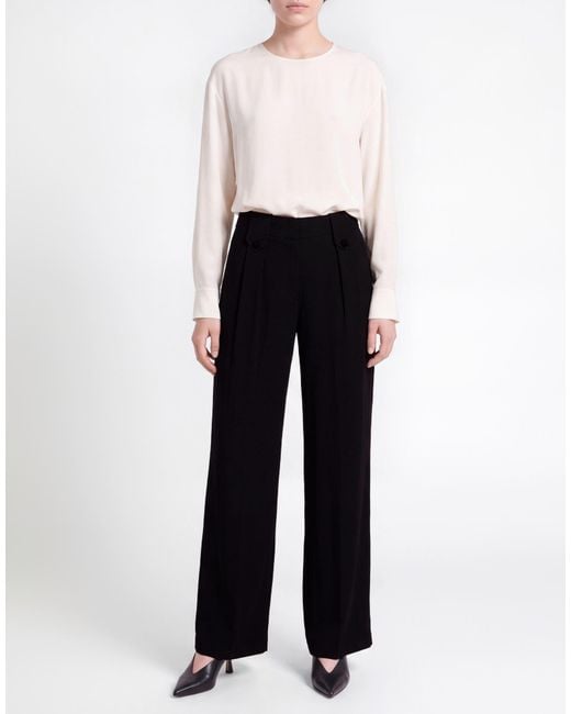 Manila Grace Black Pants Viscose, Elastane