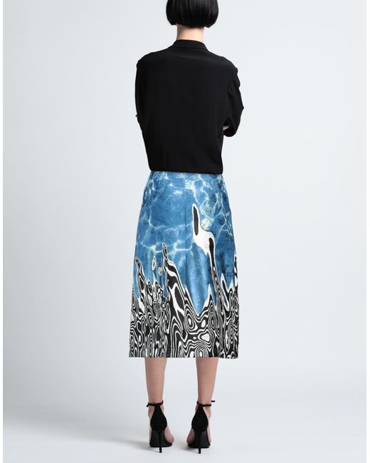 Stella Jean Blue Midi Skirt
