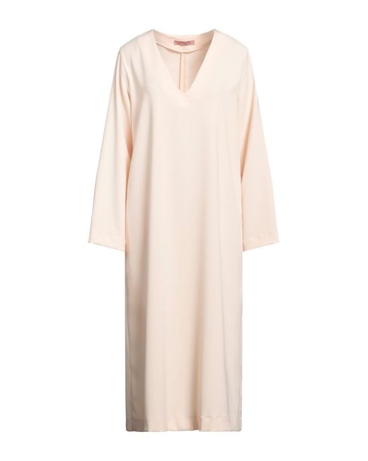 Vestito Midi di Rose' A Pois in Natural