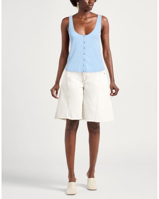 Pinko Blue Light Top Cotton, Lyocell, Elastane
