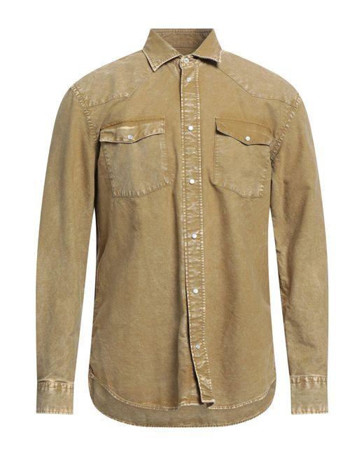 Dondup Green Denim Shirt for men