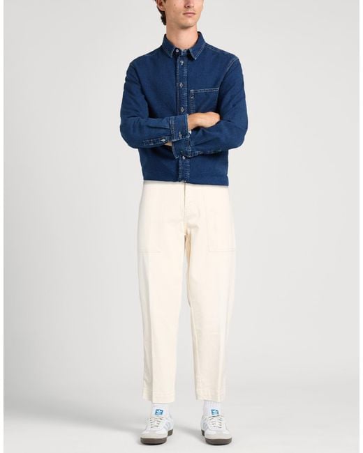 Liu Jo Natural Ivory Pants Cotton, Elastane for men