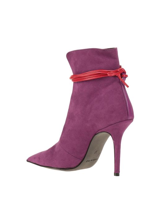 Islo Isabella Lorusso Purple Mauve Ankle Boots Textile Fibers