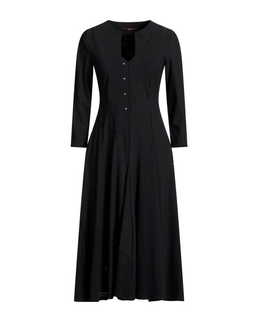 High Black Midi Dress