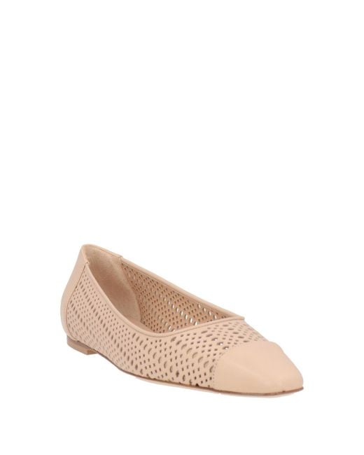 Baldinini Natural Ballet Flats Calfskin