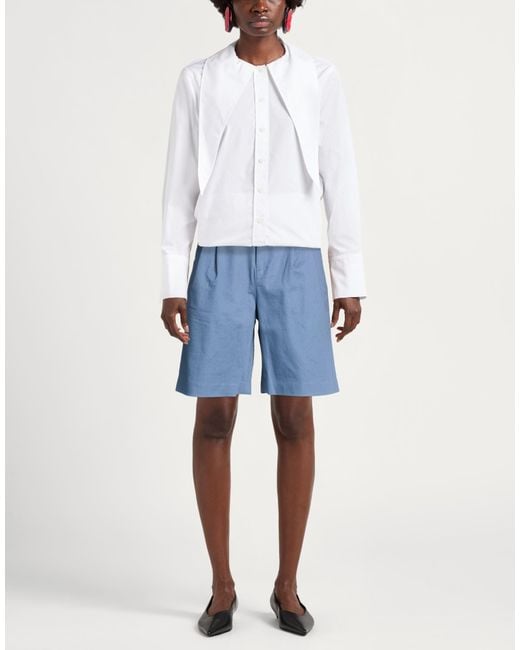 Ba&sh Blue Slate Shorts & Bermuda Shorts Cotton, Elastane