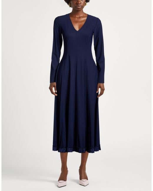 High Blue Midi Dress Nylon, Elastane
