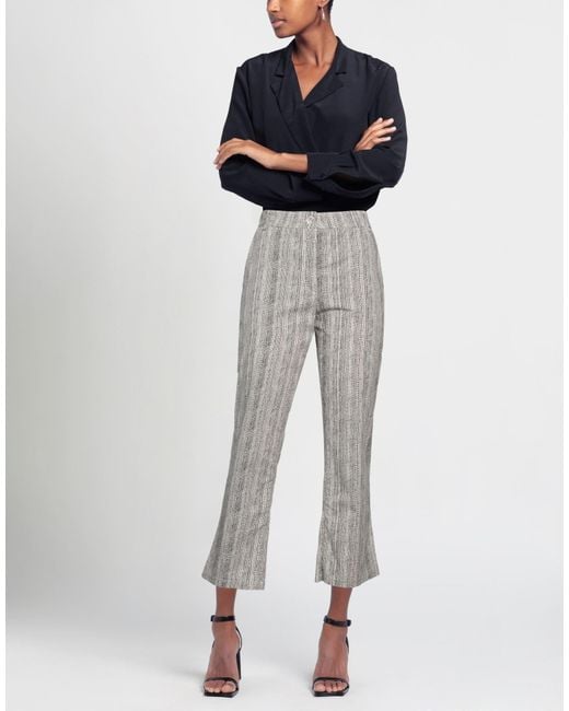ALESSIA SANTI Gray Pants Cotton