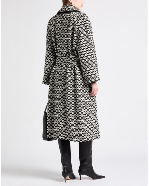 Alberta Ferretti Black Coat Wool, Polyamide