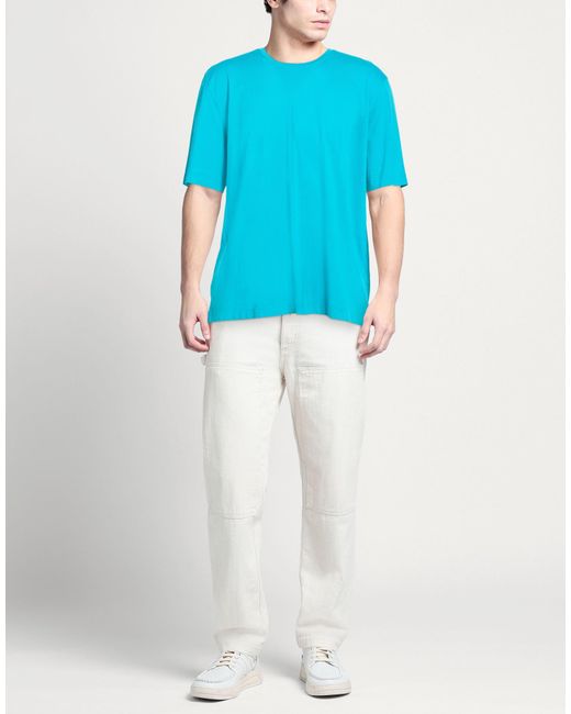 FILIPPO DE LAURENTIIS Blue T-Shirt Cotton for men