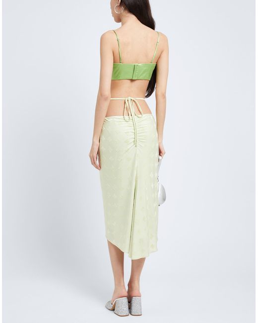 M I S B H V Green Midi Skirt