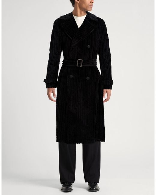 Tagliatore Black Coat Cotton for men