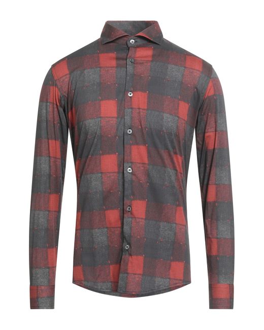 Daniele Alessandrini Red Shirt Cotton for men