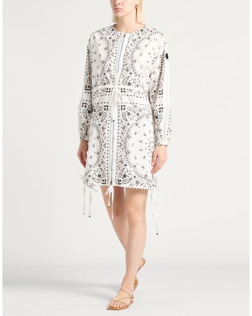 Moncler White Mini Dress Cotton