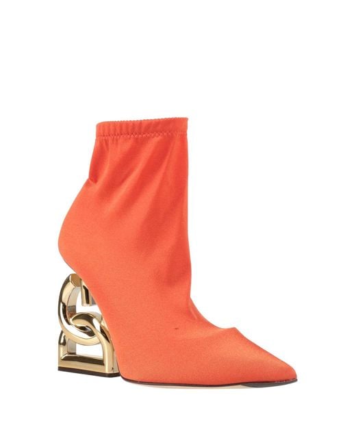 Dolce & Gabbana Red Ankle Boots